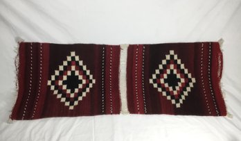 Pair Of Vintage Small Woven Southwestern Textiles