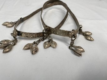 Antique Silver Asian Ceremonial Anklets
