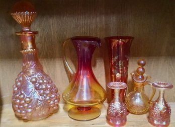 Beautiful Vintage Assorted Carnival Glassware