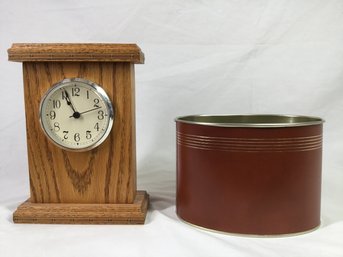 Clock And Vintage Container