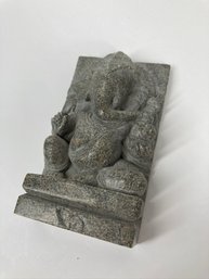 Hand Carved Stone Ganesha, Hindu God Of Children And Wealth Made In India