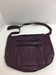 Cute Genuine Leather Purple Purse