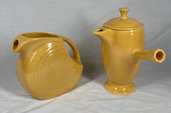 Vintage Fiesta Ware Coffee Pot & Pitcher Set