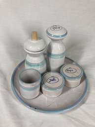 Handmade Ceramic Kitchen Set (See Photos For Condition)