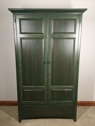 Beautiful Tall Green Thomasville Impressions Lighted Hutch