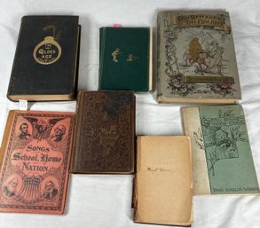 Group Of Unique Antique Books- See Photos For Condition