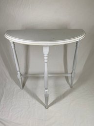 White, Small 1/2 Round Hall Table