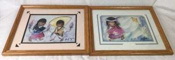 Framed Art Of Children Playing