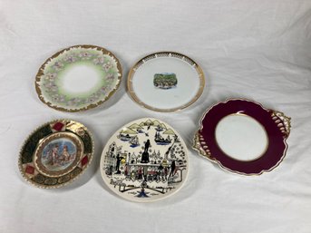 Vintage Plate Assortment- 4 Unique Plates