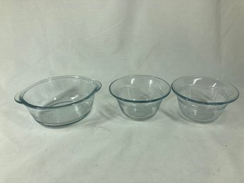 Set Of 3 Small Glass Dishes