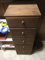 Brown Wooden Chest Of Drawers- See Photos For Measurements