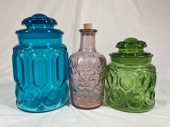 Multi Color Glass Jars