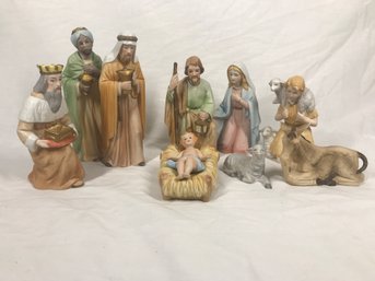 Ceramic Nativity Scene Figurines