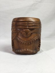 Cool Wooden Mug With Face Engraved