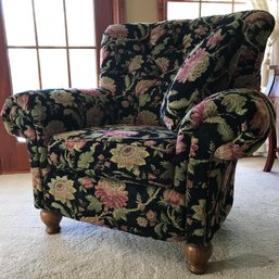 Large Floral Pattern Upholstered Tapestry Armchair From Best Home Furnishings