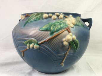 Roseville Pottery USA -Snowberry 2 Handle Squat Vase- See Photos For Condition