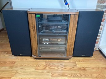 Scott Brand Sound System  With SA 231 Amp, MODEL SP 210 Speakers, Dual Tape Deck, & ST 235 A Tuner