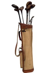 Antique Golf Clubs With Bag