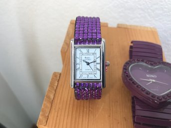 Set Of Cute Purple Wrist Watches