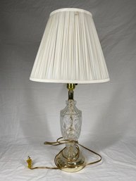 Hollywood Regency Cut Glass Lamp