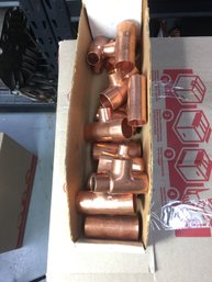 Box Of  Copper Pipe Fittings