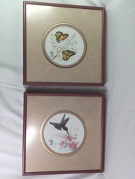 Framed Butterflies And Bird