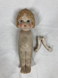 Porcelain Doll With Removable Arms