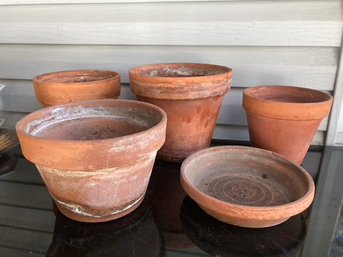 Lot Of Assorted Clay Planting Pots