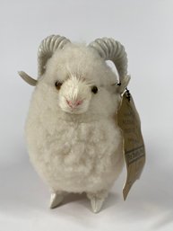 Wooly Sheep Figurine From New Zealand