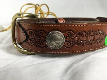 Buffalo Nickel Leather Belt