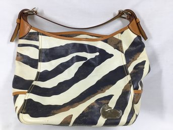 Dooney & Bourke Zebra Print Leather Purse