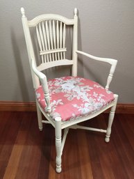 Ethan Allen Legacy Series Upholstered Floral Seat Armchair