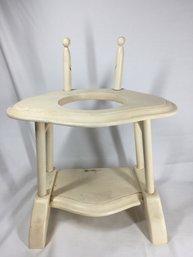 White Wooden Doll Stand