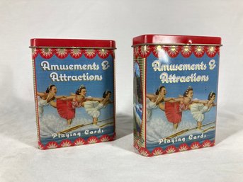 Vintage Amusement Parks And Attractions Playing Cards