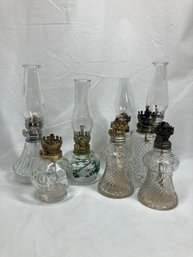 Box Of 8 Assorted Oil Lamps