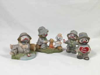 Assortment Of Clown Figurines