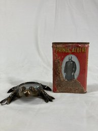 Brass Turtle And Prince Albert Container