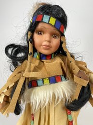 Native American Indian Porcelain Doll. Royal Cathay Collection