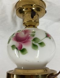 Vintage Glass & Brass Lamp