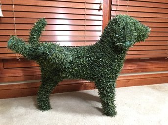 24 Inch Tall Faux Boxwood Dog  Garden Shrub Topiary