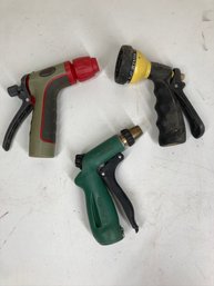 3 Adjustable Spray Nozzle Guns For Garden Hose