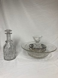 Collection Of Decorative Clear Glass Piece