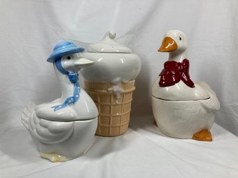 A Duck A Goose And An Ice Cream Cone 2 Piece Containers