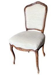 Vintage Wooden Chair With Padded Seat