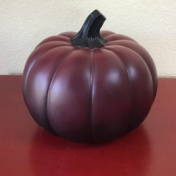 7 Inch Tall Maroon Pumpkin Decor