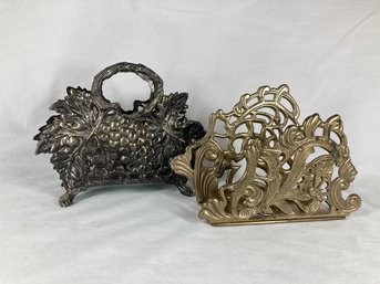 Two Metal Napkin Holders