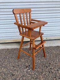 Doll Size Wooden Highchair