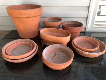 Large Assortment Of Clay Pots