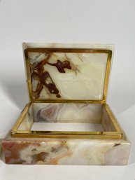Vintage Onyx Jewelry Box (bottom Needs Repair, See Photos))