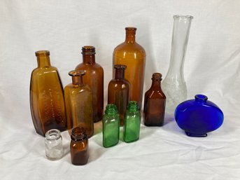 Collection Of Colored Glass Bottles #2